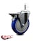 Service Caster 5'' Blue Polyurethane Wheel Swivel 7/16'' Grip Ring Stem Caster with Brake SCC-GR20S514-PPUB-BLUE-PLB-716138 - alternate 2